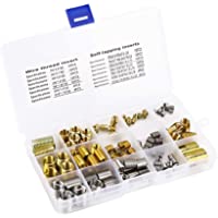 116 piezas Insertos ranurados de rosca autorroscante y juego de combinación de insertos de rosca de alambre de acero con…